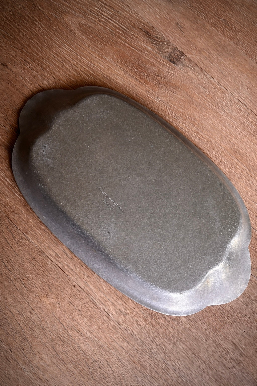 Vintage Wilton RWP Pewter Tray with Scallop Shell Handles