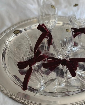 Set of 5 Vintage Kristal Zaječar Lead Crystal Wine Glasses