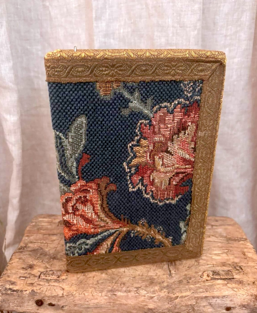 Vintage Floral Tapestry Covered Photo Album or Journal Cover