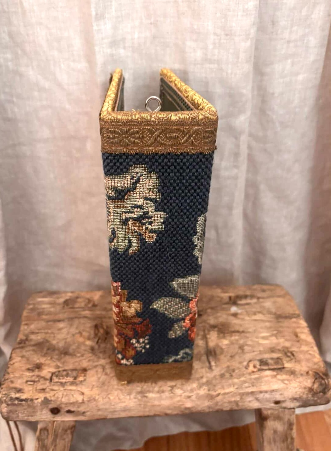 Vintage Floral Tapestry Covered Photo Album or Journal Cover