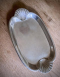 Vintage Wilton RWP Pewter Tray with Scallop Shell Handles
