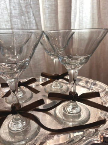 Set of 4 Libbey Martini Glasses