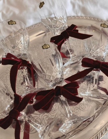 Set of 5 Vintage Kristal Zaječar Lead Crystal Wine Glasses