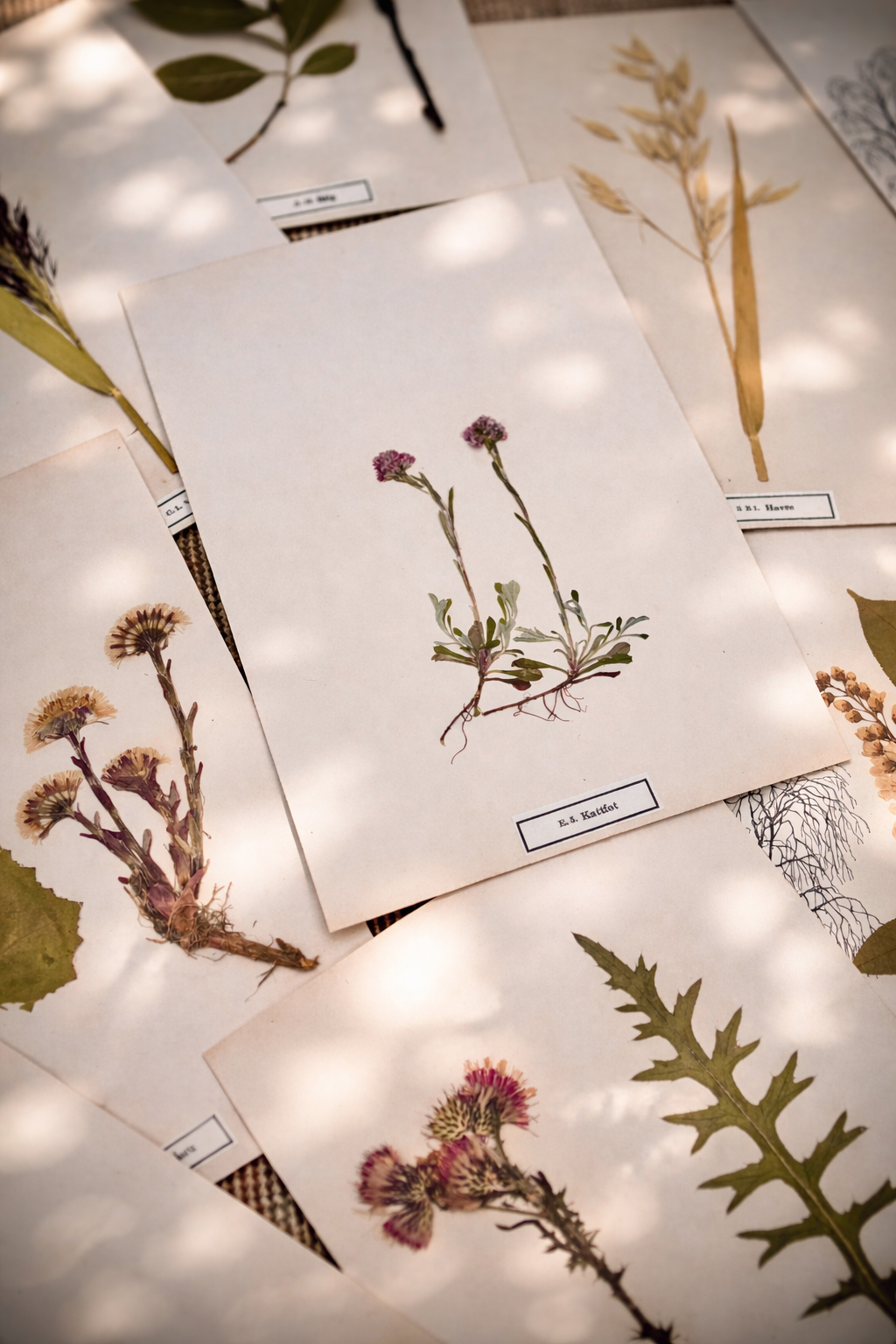 Vintage Pressed Swedish Herbarium A.10. Sälg (Goat Willow)