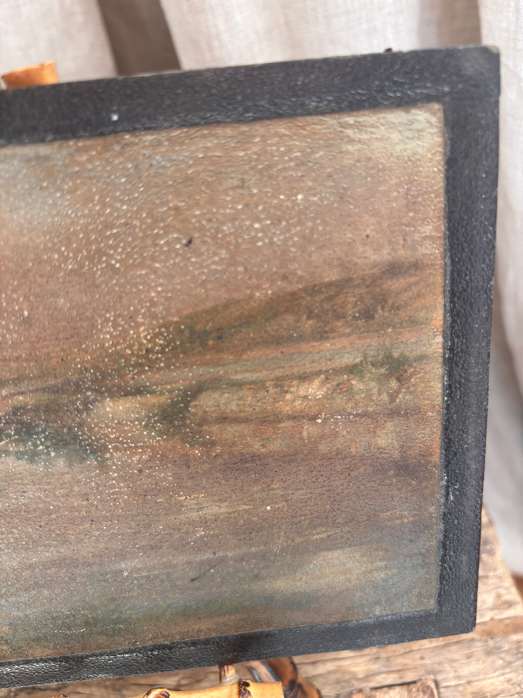 Antique French River Landscape Oil Painting Lône du Rhône