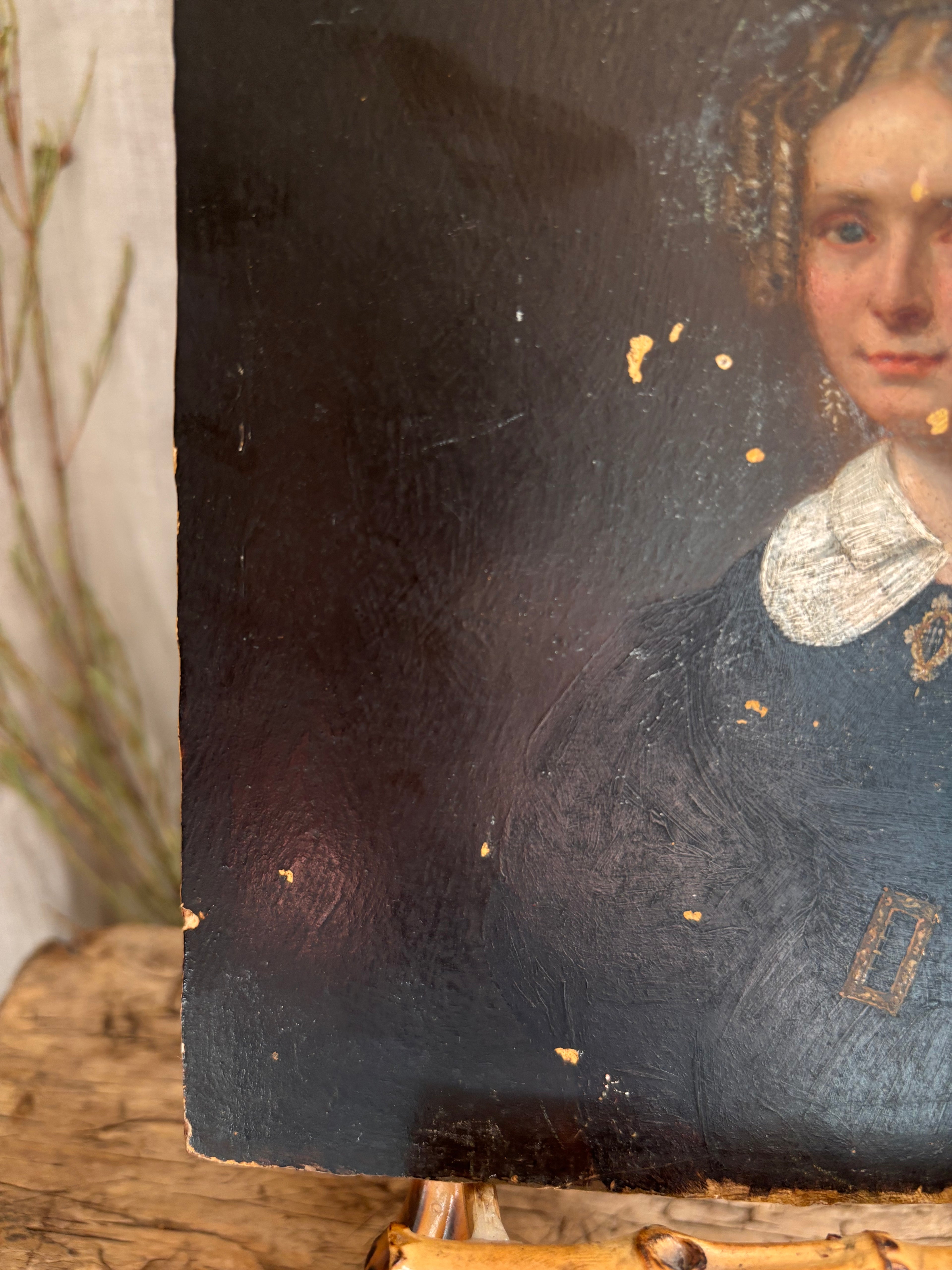 Antique Early Victorian Female Portrait c. 1830s–1840s