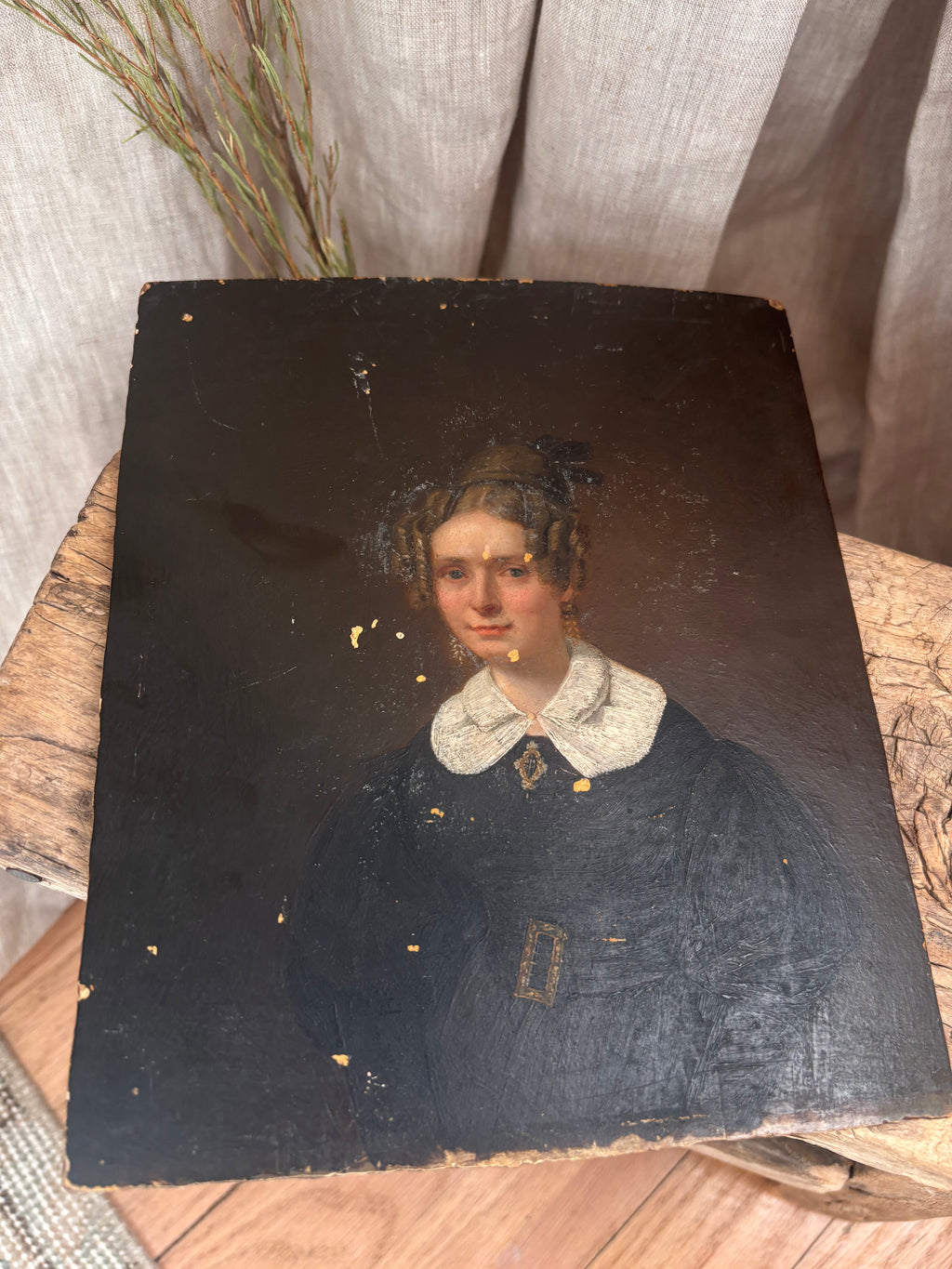 Antique Early Victorian Female Portrait c. 1830s–1840s