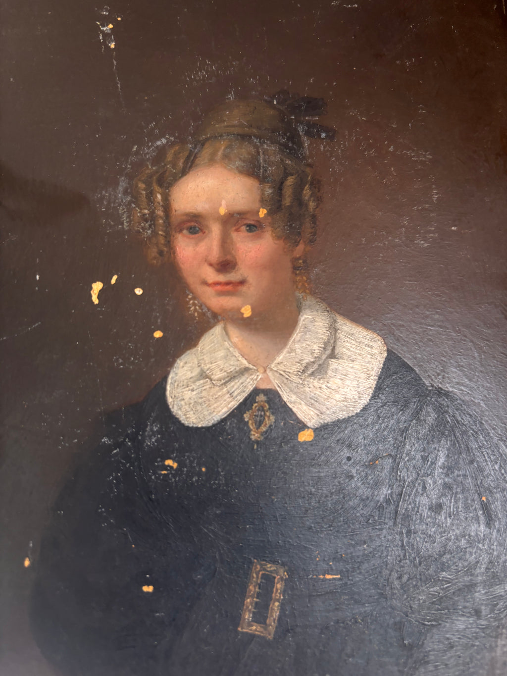 Antique Early Victorian Female Portrait c. 1830s–1840s