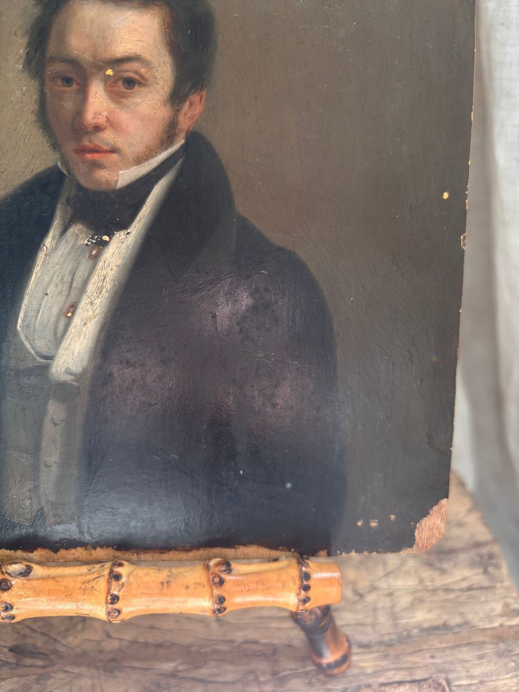 Antique Early Victorian Male Portrait c. 1830s–1840s