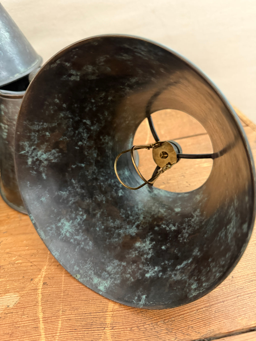 Antique French Bouillotte-Style Clip-On Lamp Shade