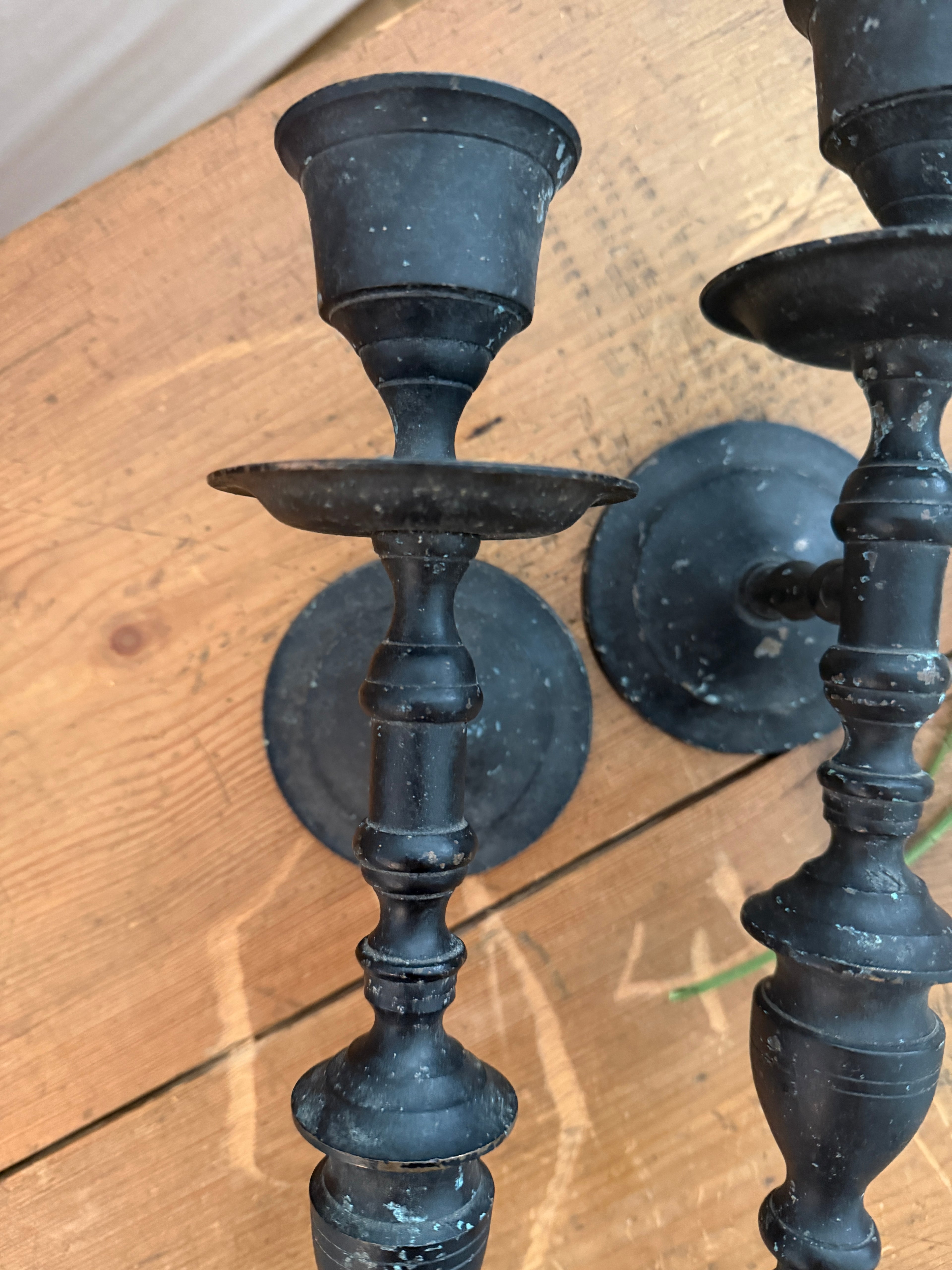 Pair of Antique French Metal Wall Sconces