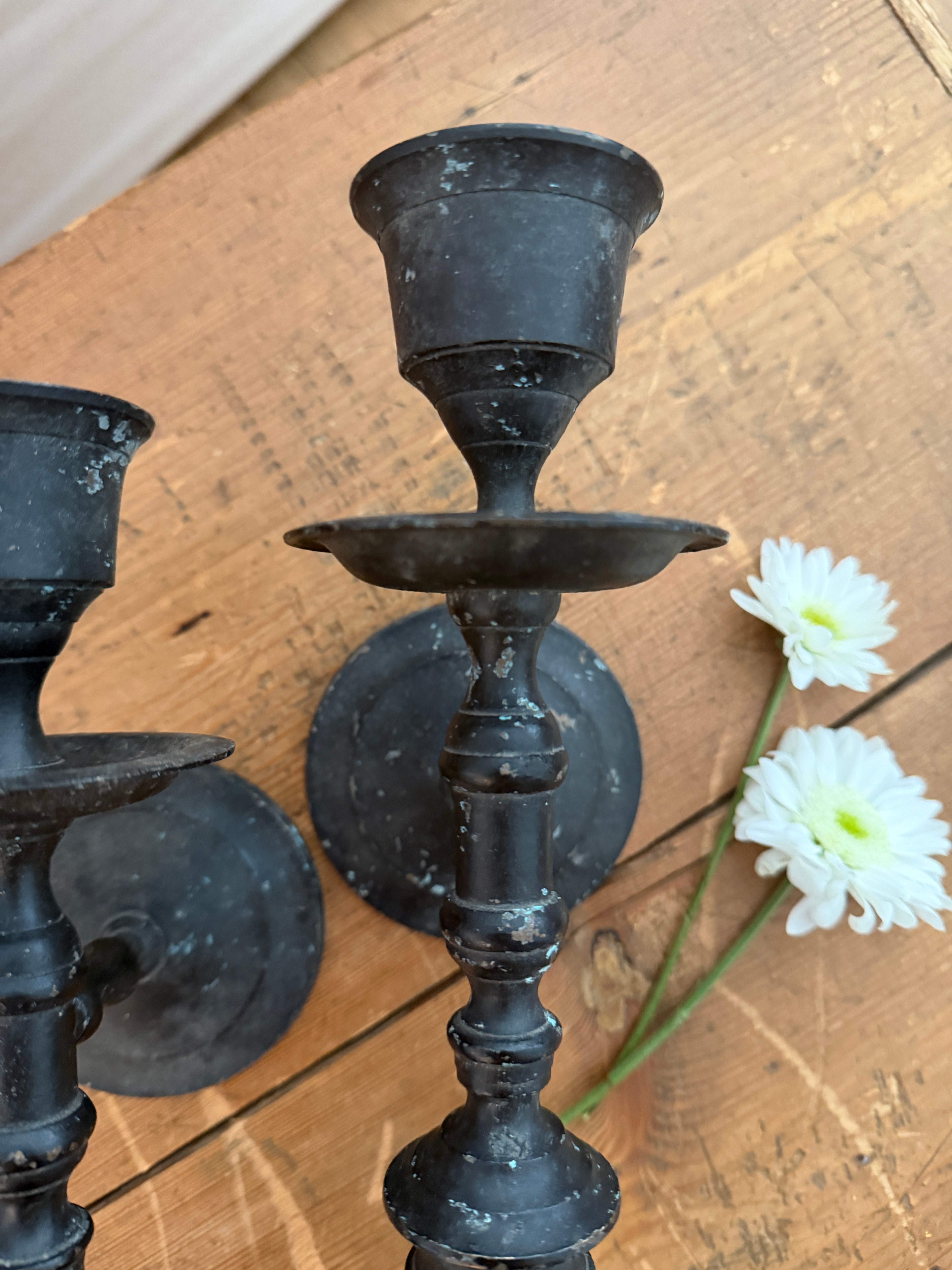 Pair of Antique French Metal Wall Sconces