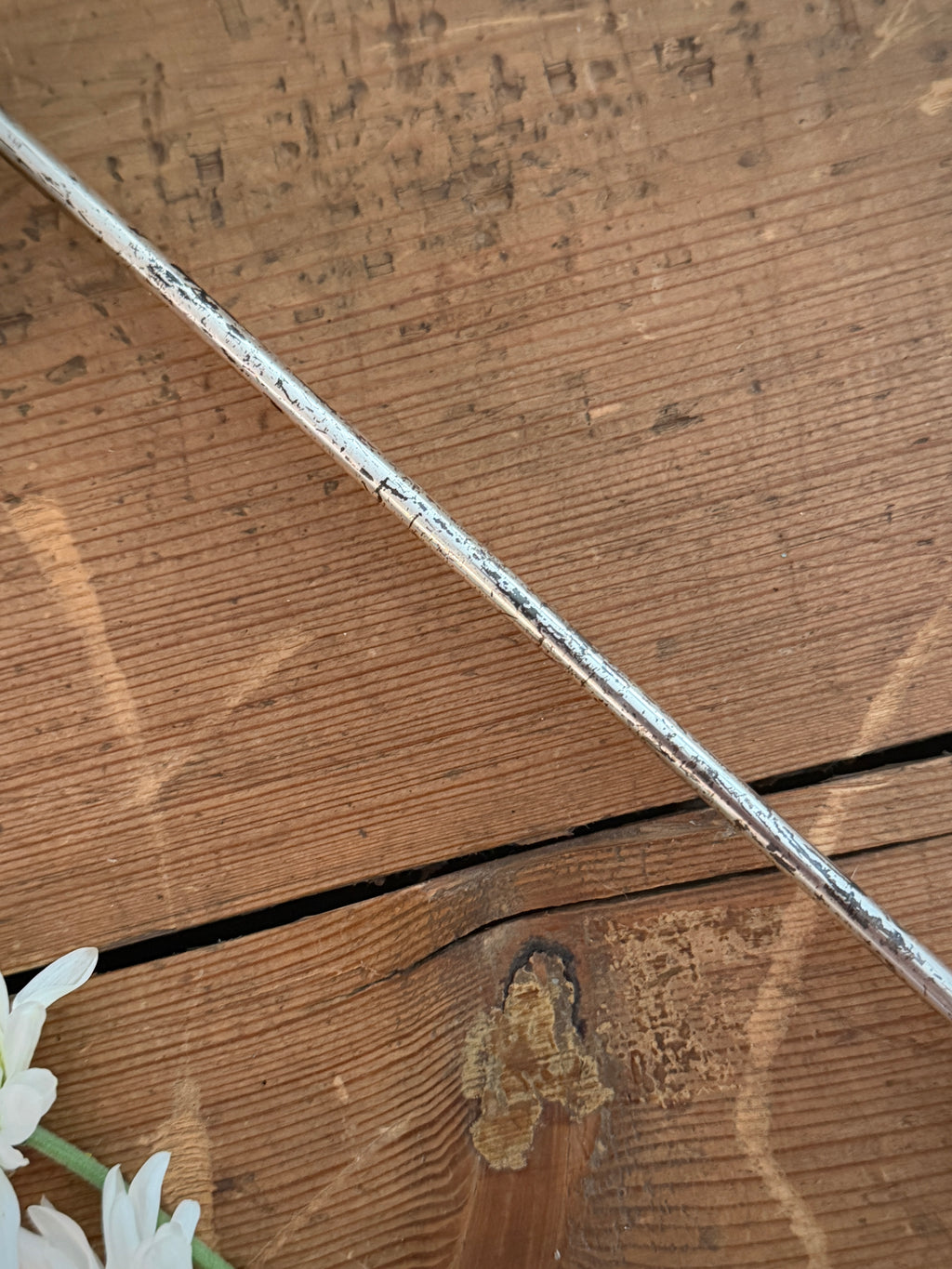 Vintage Silver-Plated Candle Snuffer with Faux Bone Handle