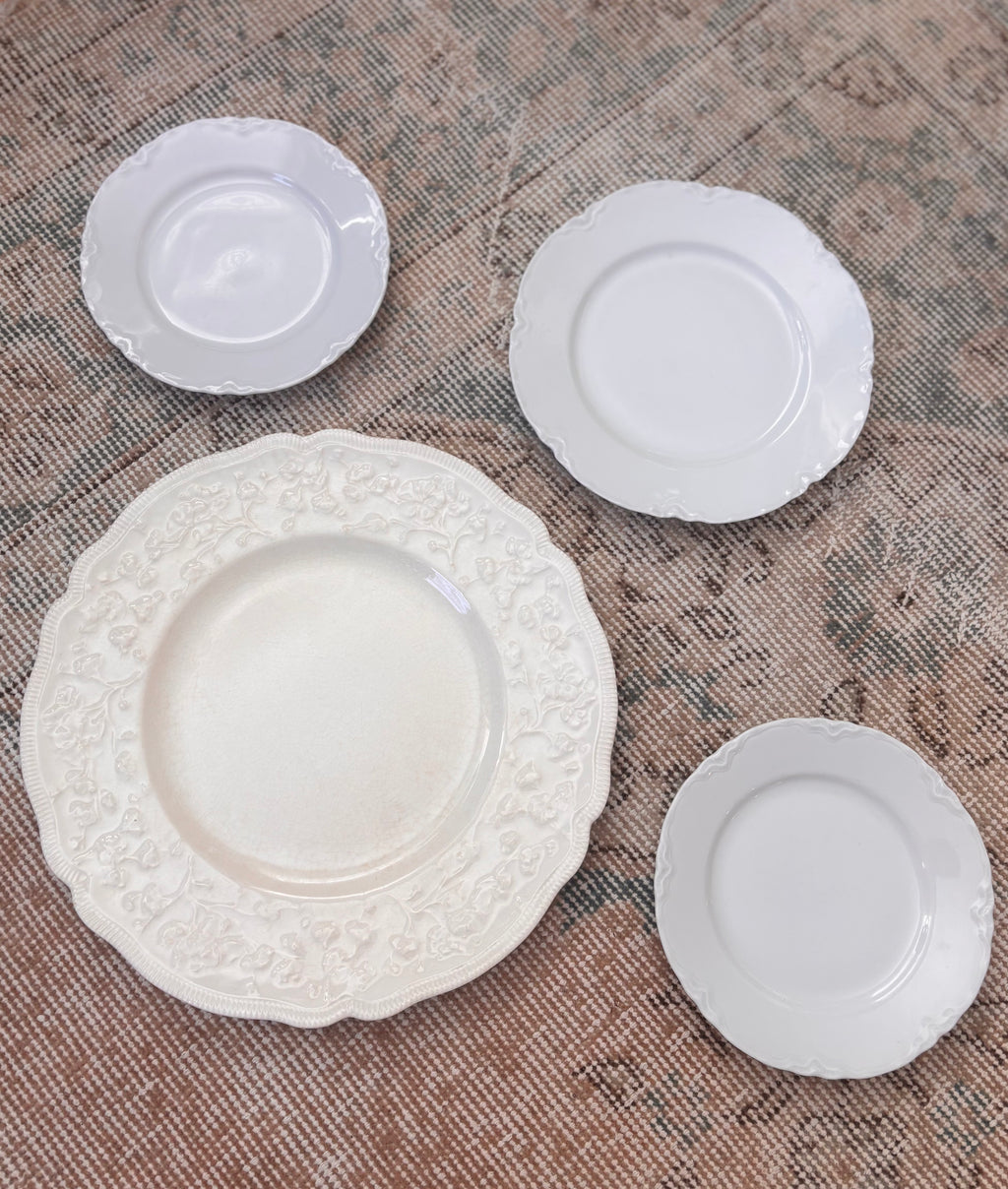 Vintage German Hutschenreuther White Porcelain Bread Plate (chipped)