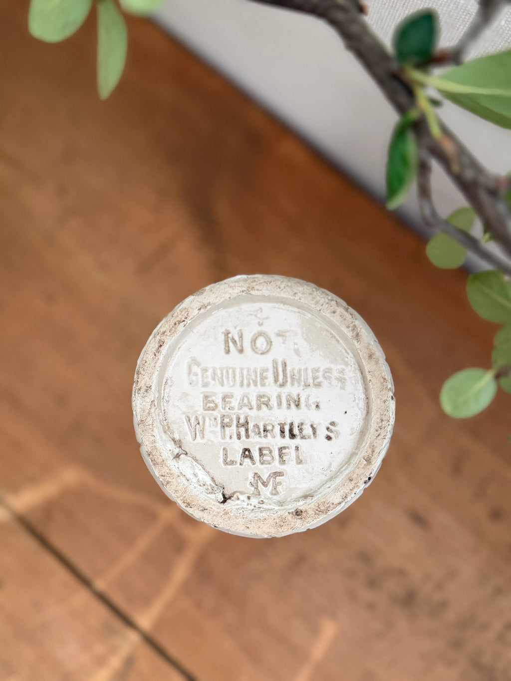 Antique W.P. Hartley Stoneware Jam Jar - A