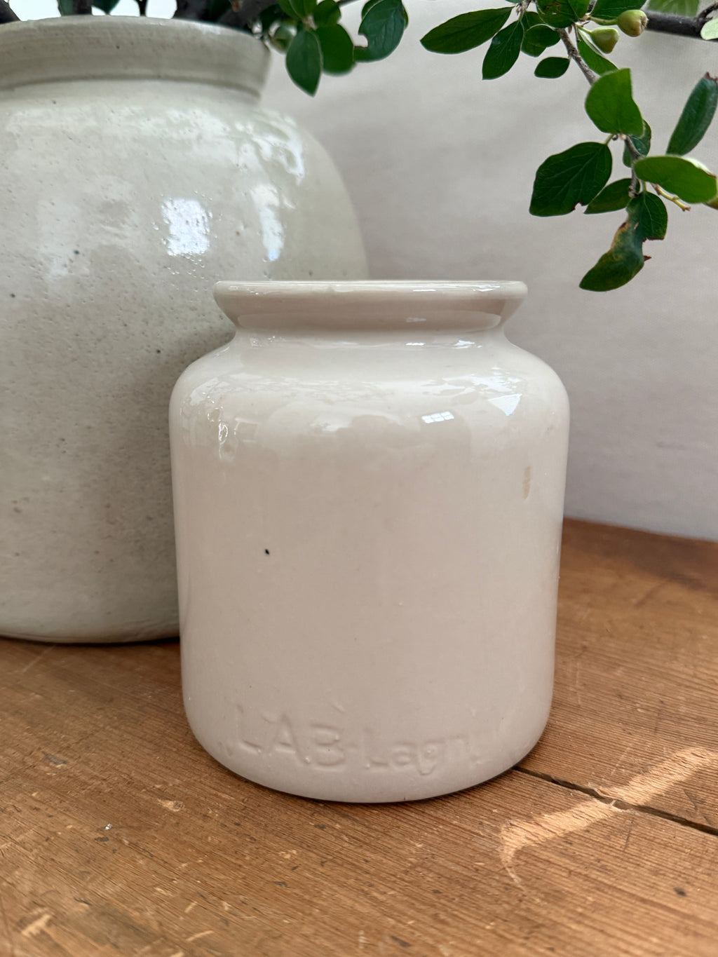 French White Ironstone Laboratory Jar