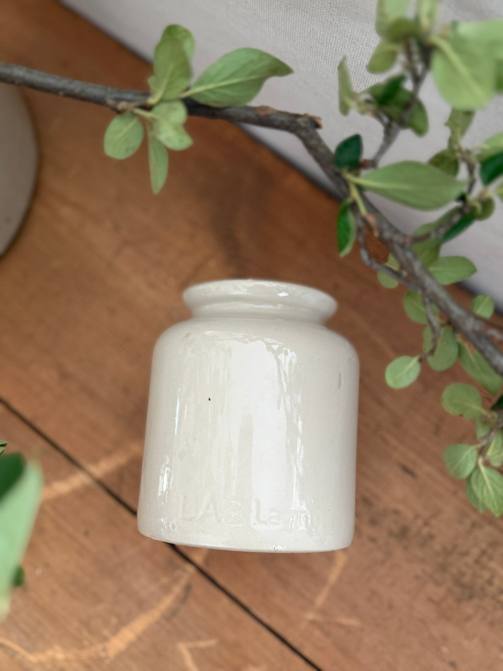 French White Ironstone Laboratory Jar