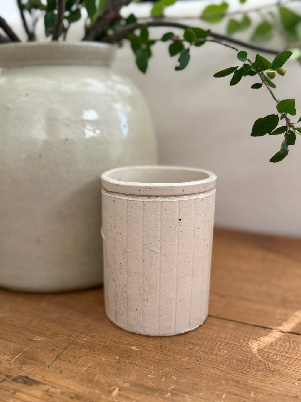 Antique W.P. Hartley Stoneware Jam Jar - B