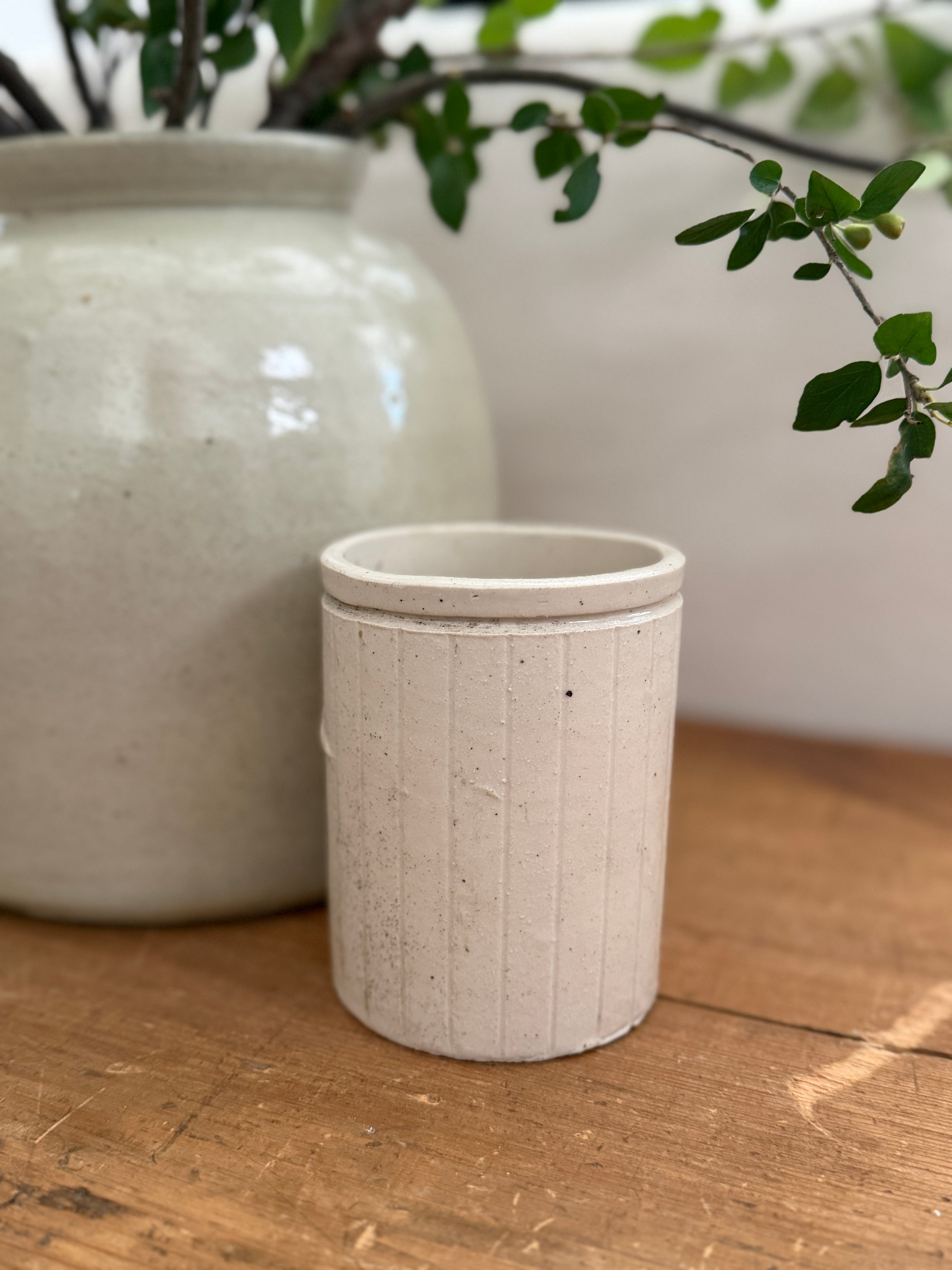 Antique W.P. Hartley Stoneware Jam Jar - B
