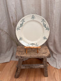 Antique French Sapin & Longchamp Green Transferware Plate