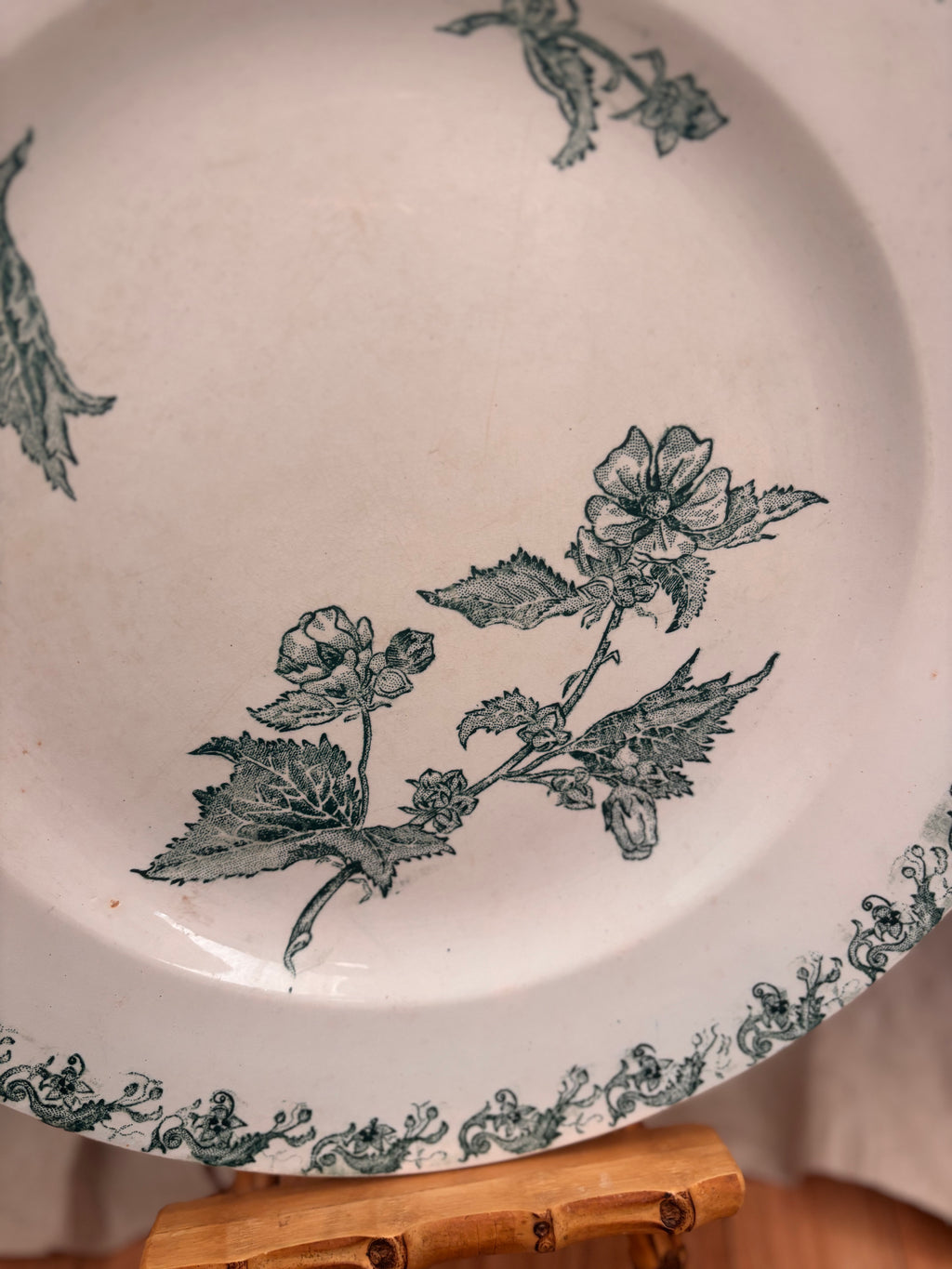 Antique French Terre de Fer Richelieu Platter by A.L.M.B.