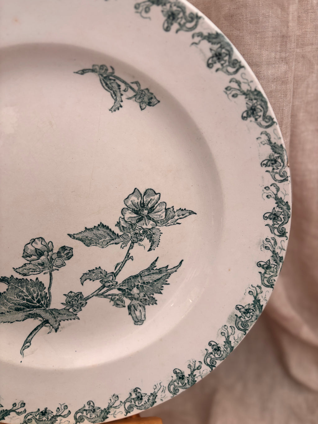 Antique French Terre de Fer Richelieu Platter by A.L.M.B.