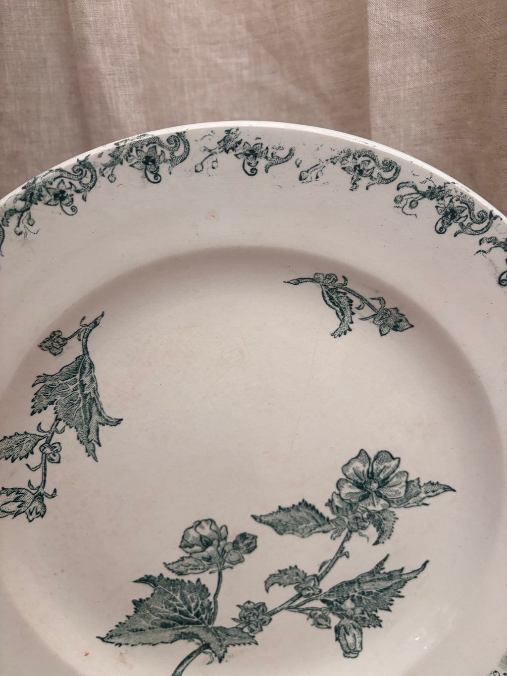 Antique French Terre de Fer Richelieu Platter by A.L.M.B.