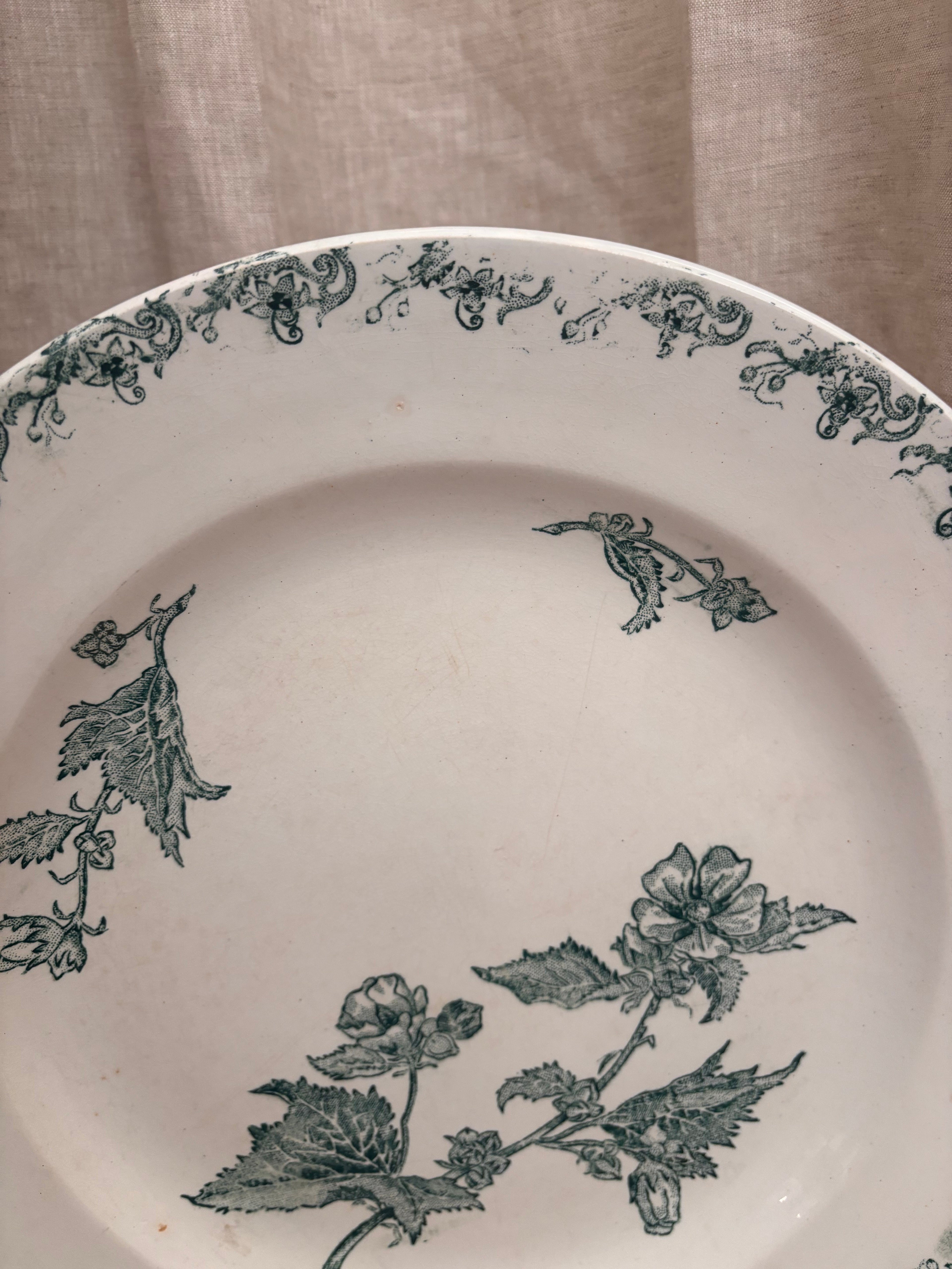 Antique French Terre de Fer Richelieu Platter by A.L.M.B.