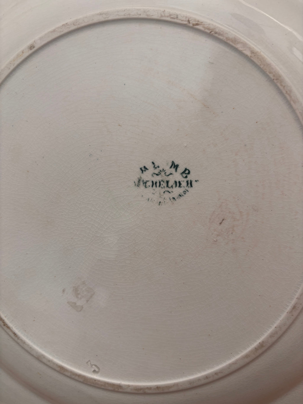 Antique French Terre de Fer Richelieu Platter by A.L.M.B.