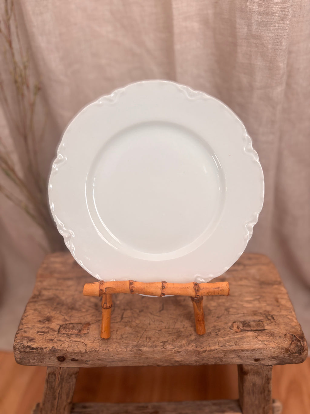Vintage French Haviland Limoges White Porcelain Bread Plate