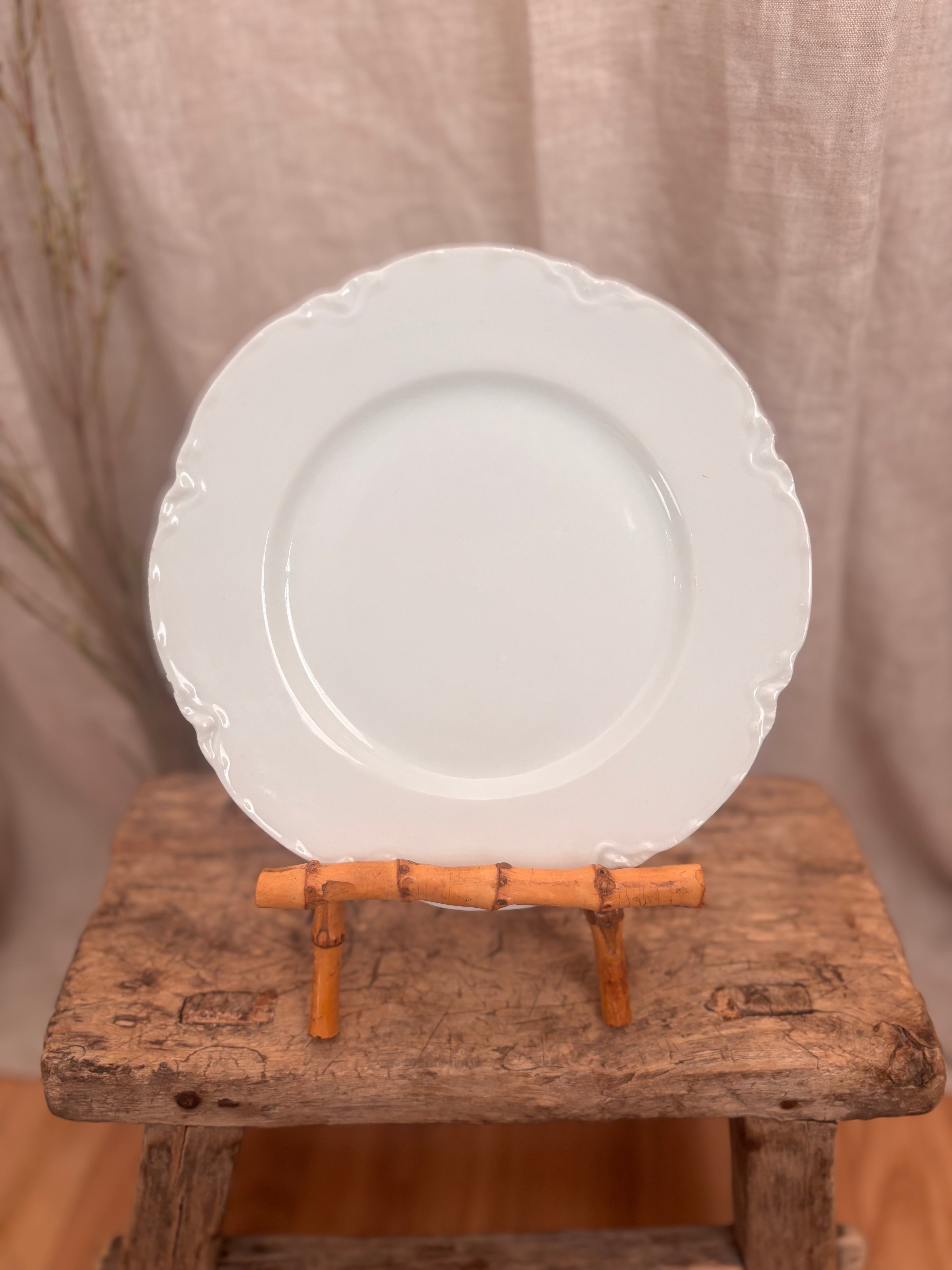 Vintage French Haviland Limoges White Porcelain Bread Plate