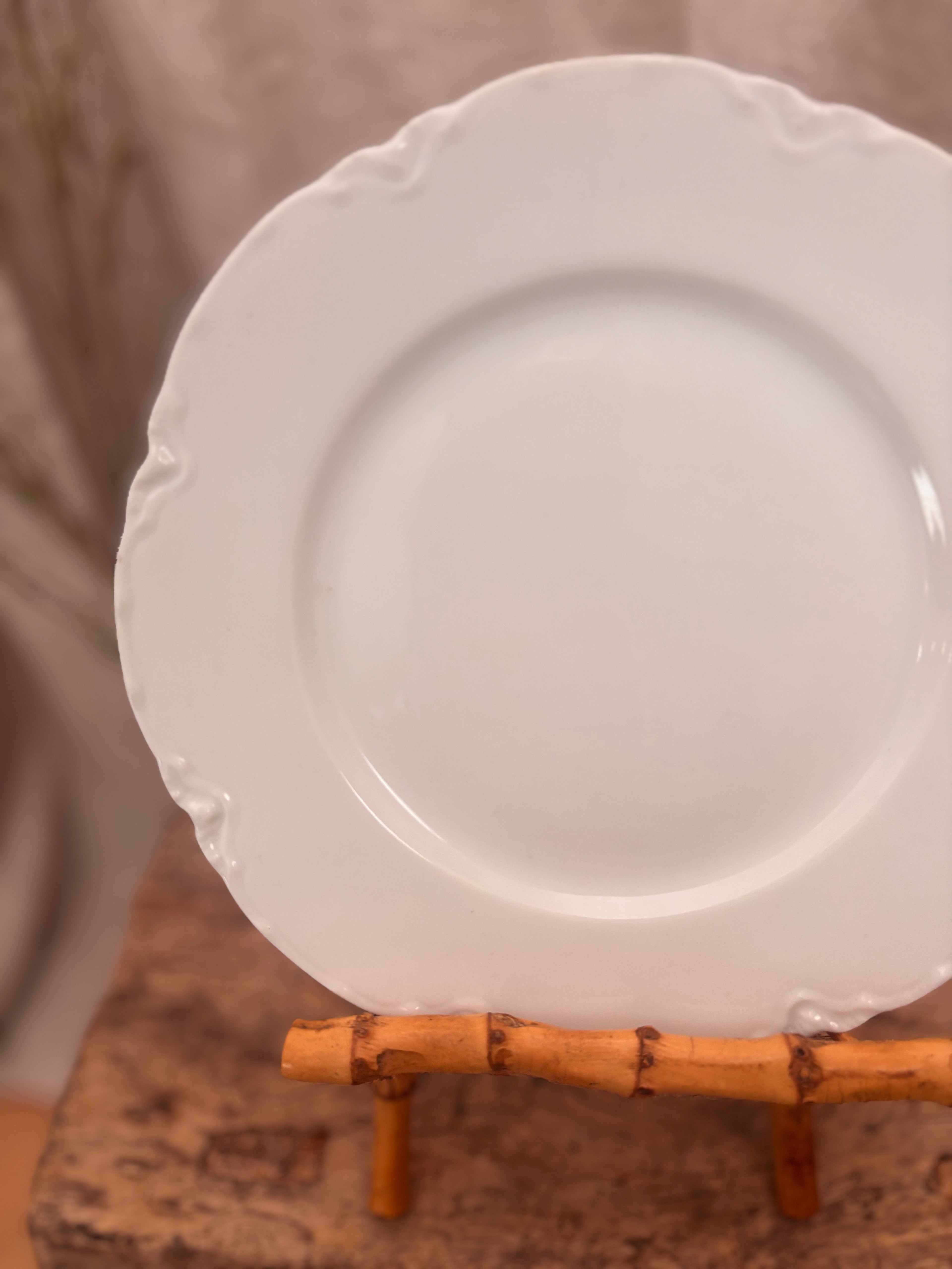 Vintage French Haviland Limoges White Porcelain Bread Plate