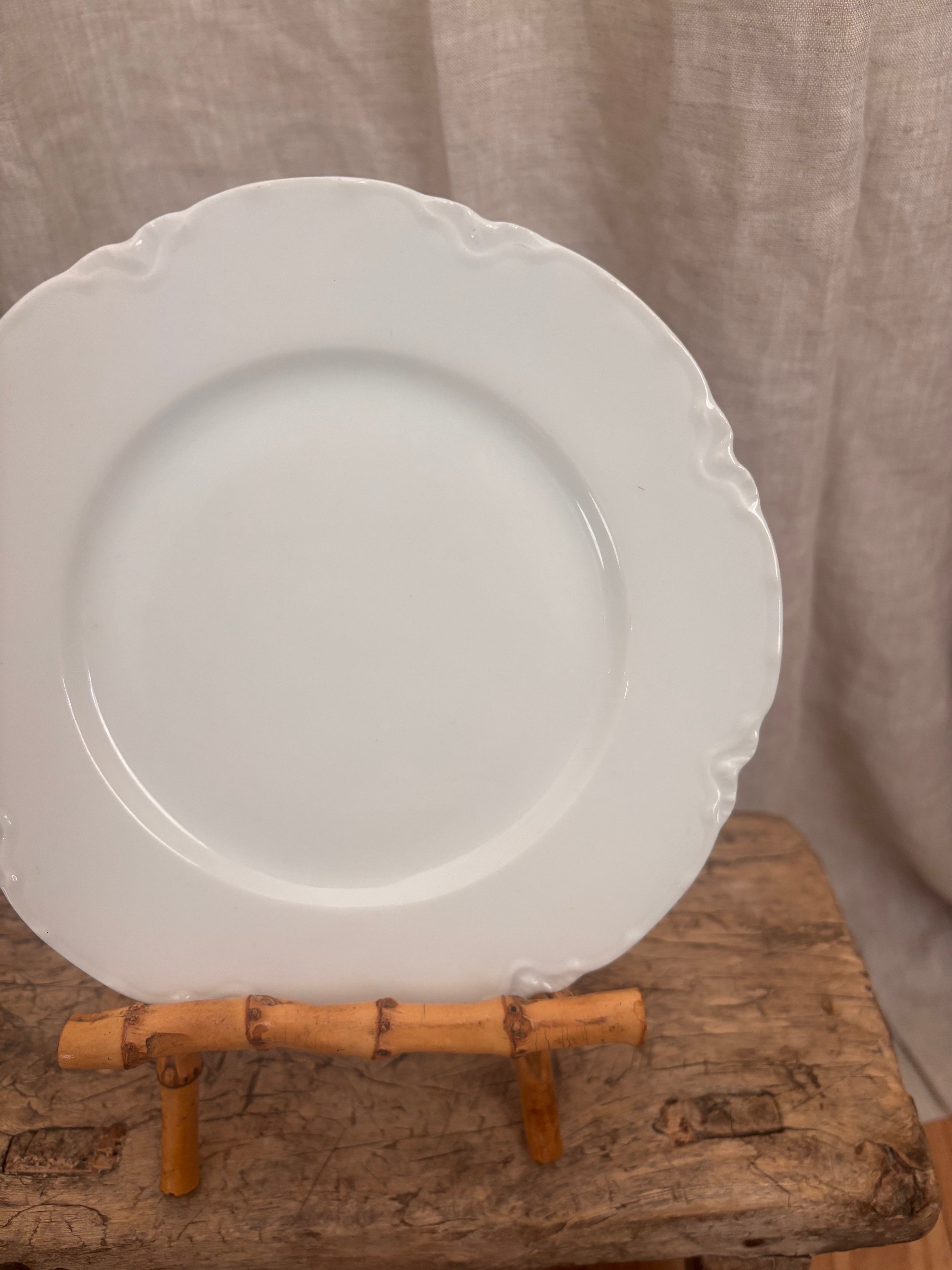 Vintage French Haviland Limoges White Porcelain Bread Plate
