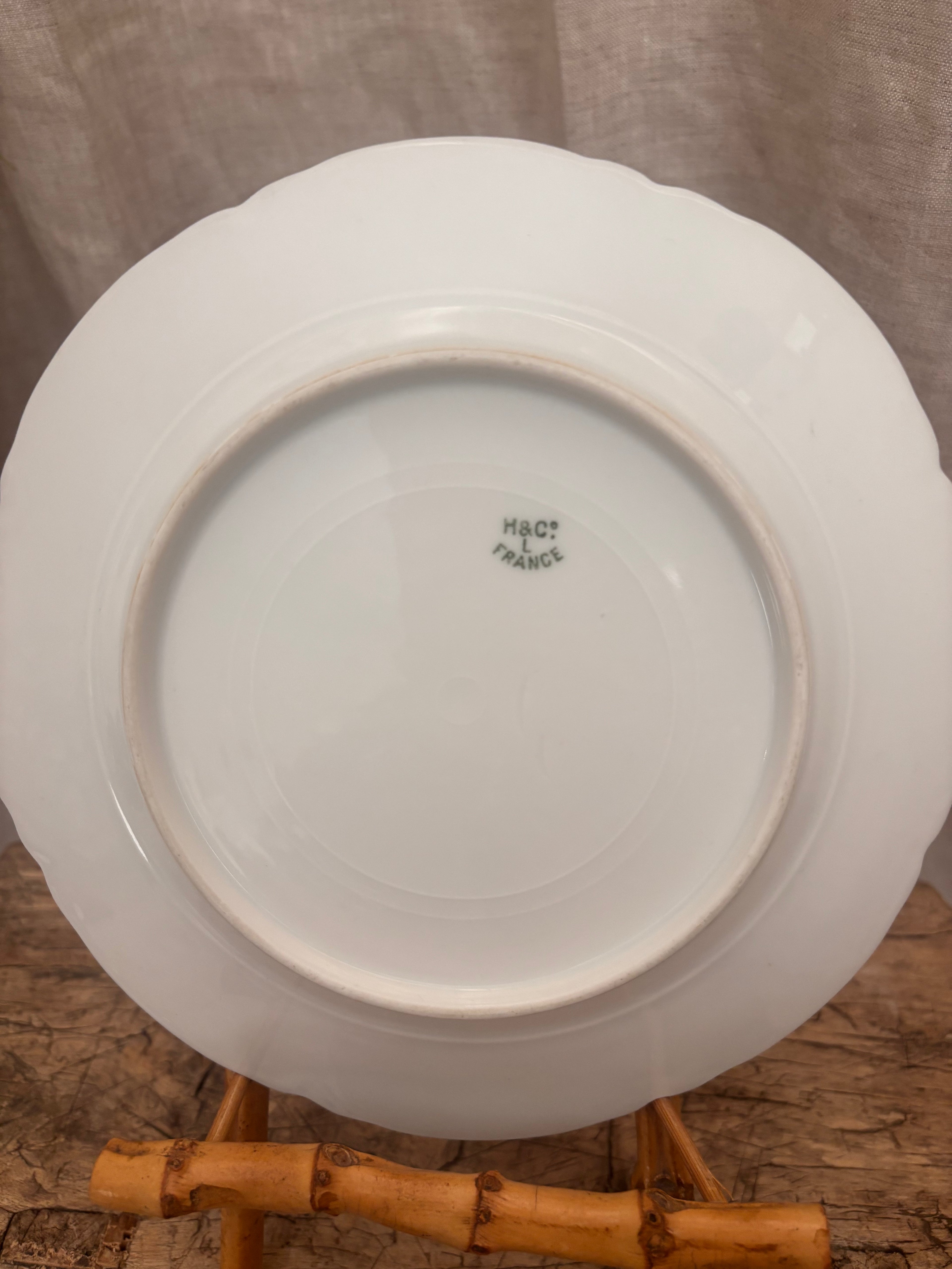 Vintage French Haviland Limoges White Porcelain Bread Plate