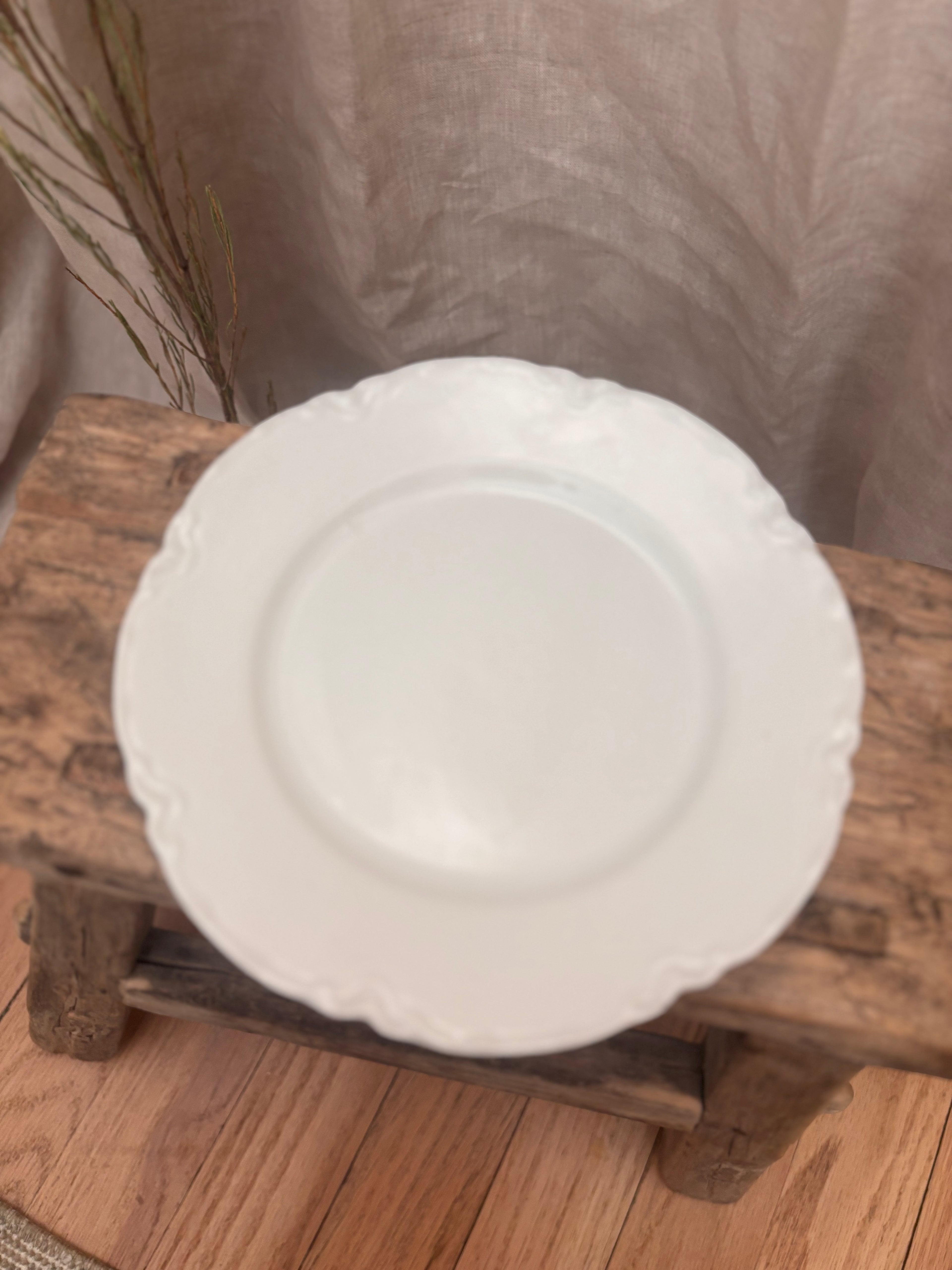 Vintage French Haviland Limoges White Porcelain Bread Plate