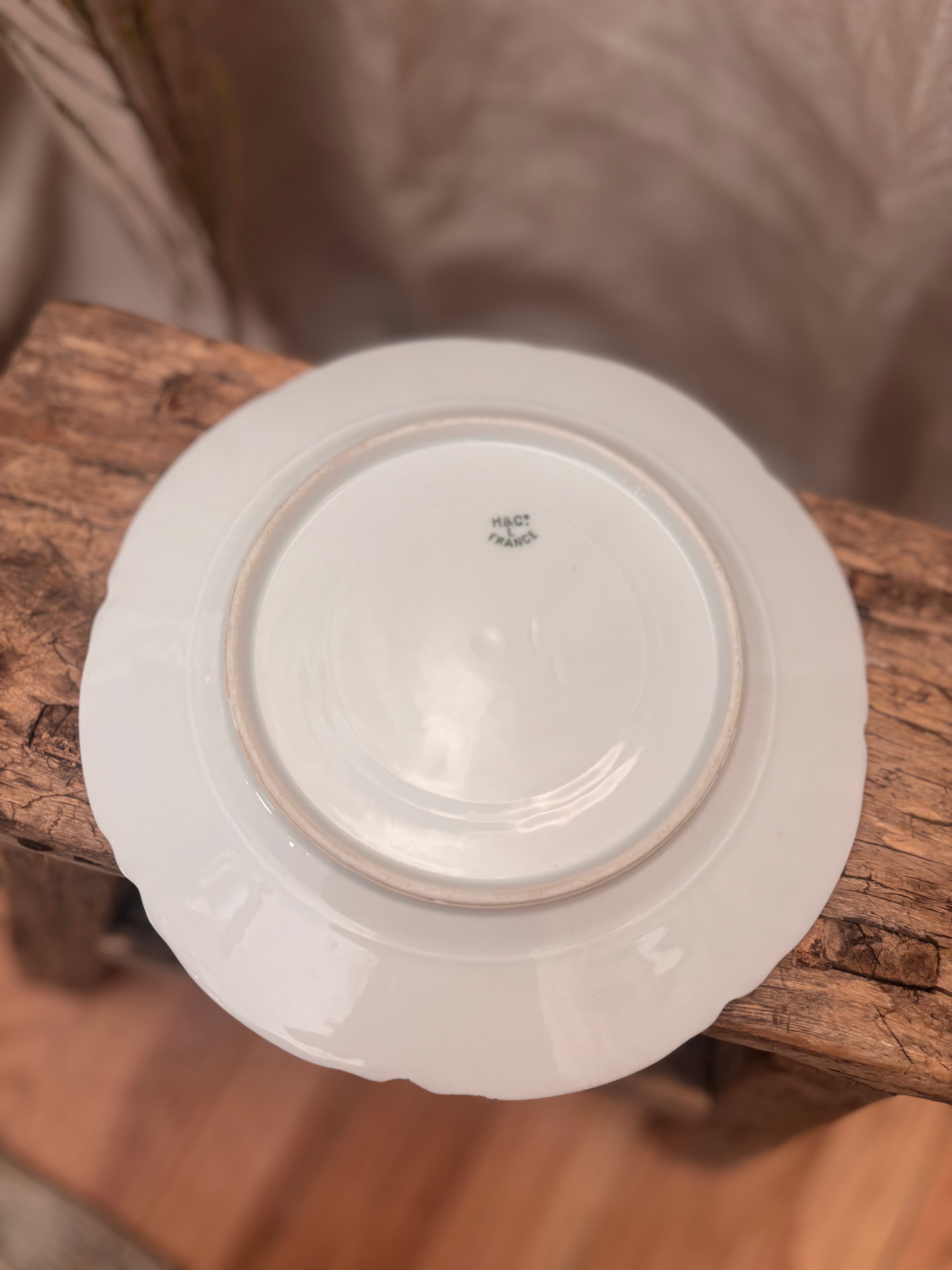 Vintage French Haviland Limoges White Porcelain Bread Plate