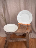 Vintage German Hutschenreuther White Porcelain Bread Plate (chipped)