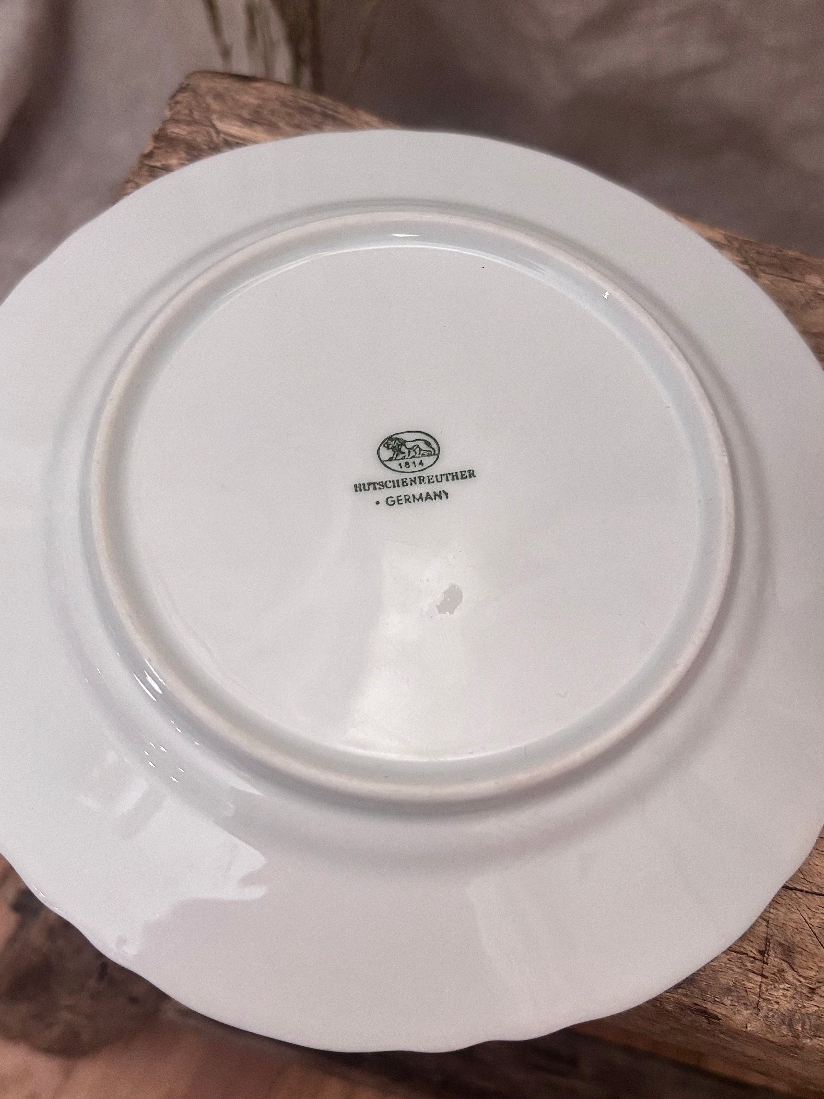 Vintage German Hutschenreuther White Porcelain Bread Plate