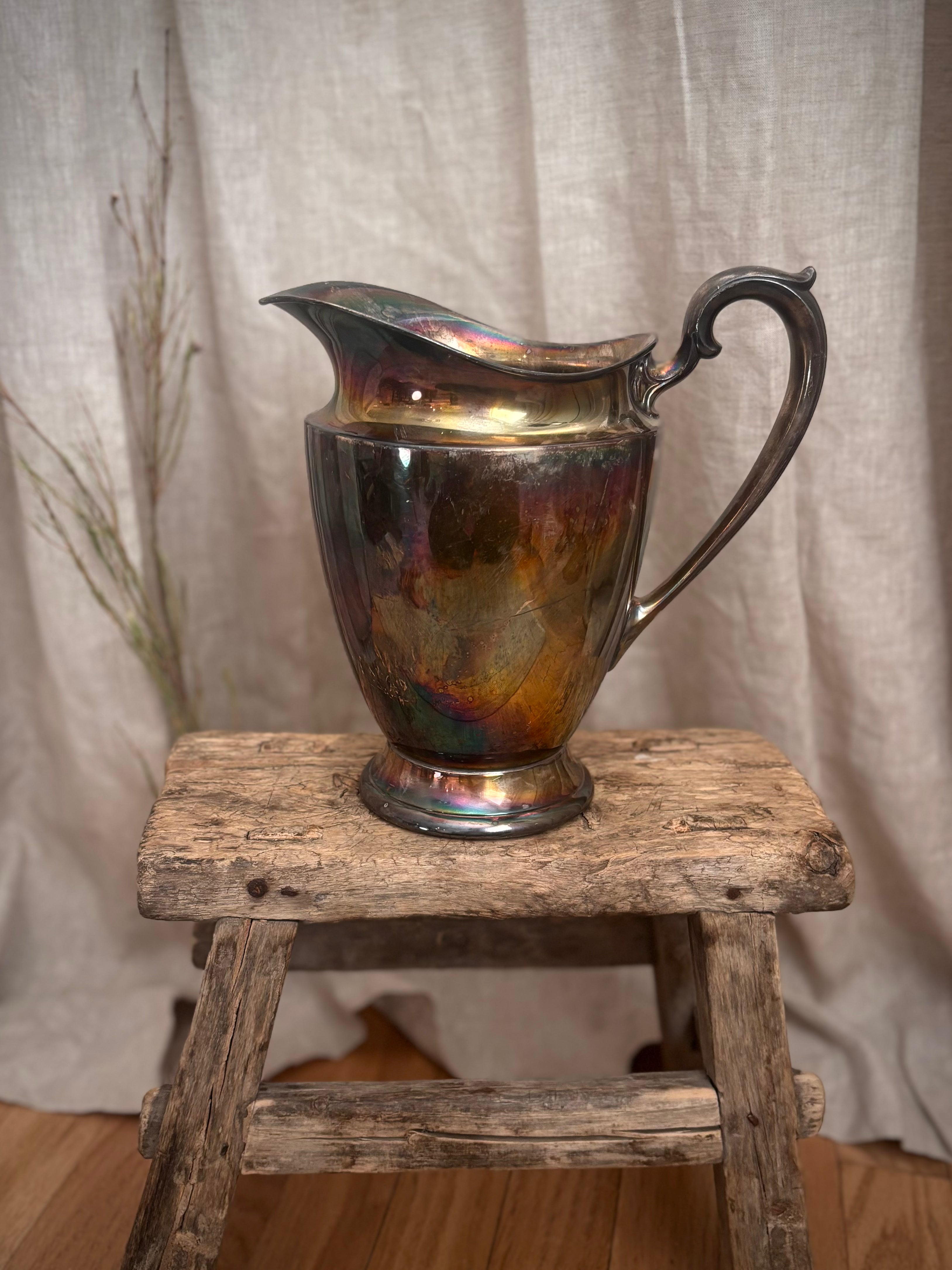 Vintage International Silver Company Silverplate Trophy-Style Pitcher Vase