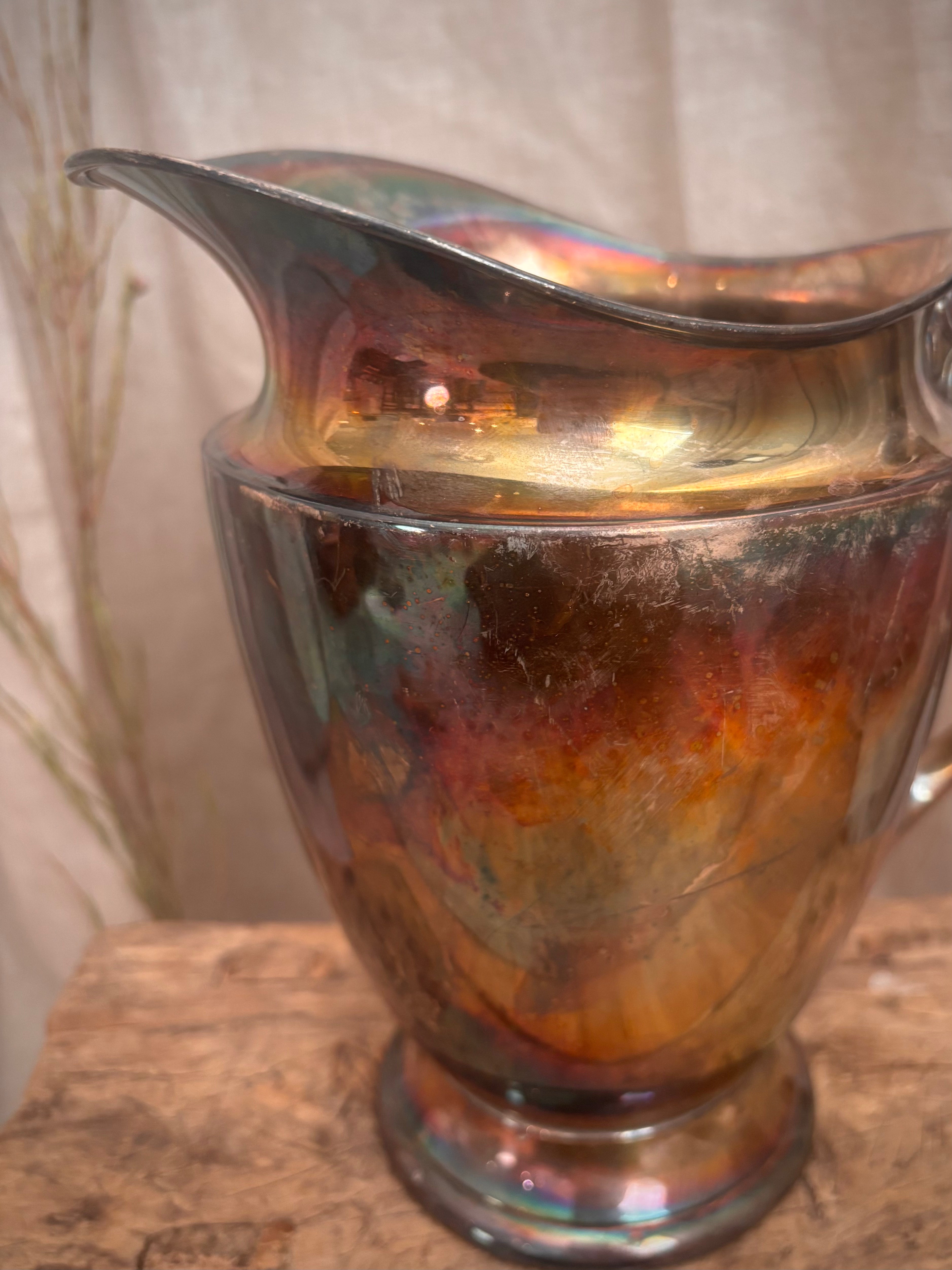 Vintage International Silver Company Silverplate Trophy-Style Pitcher Vase