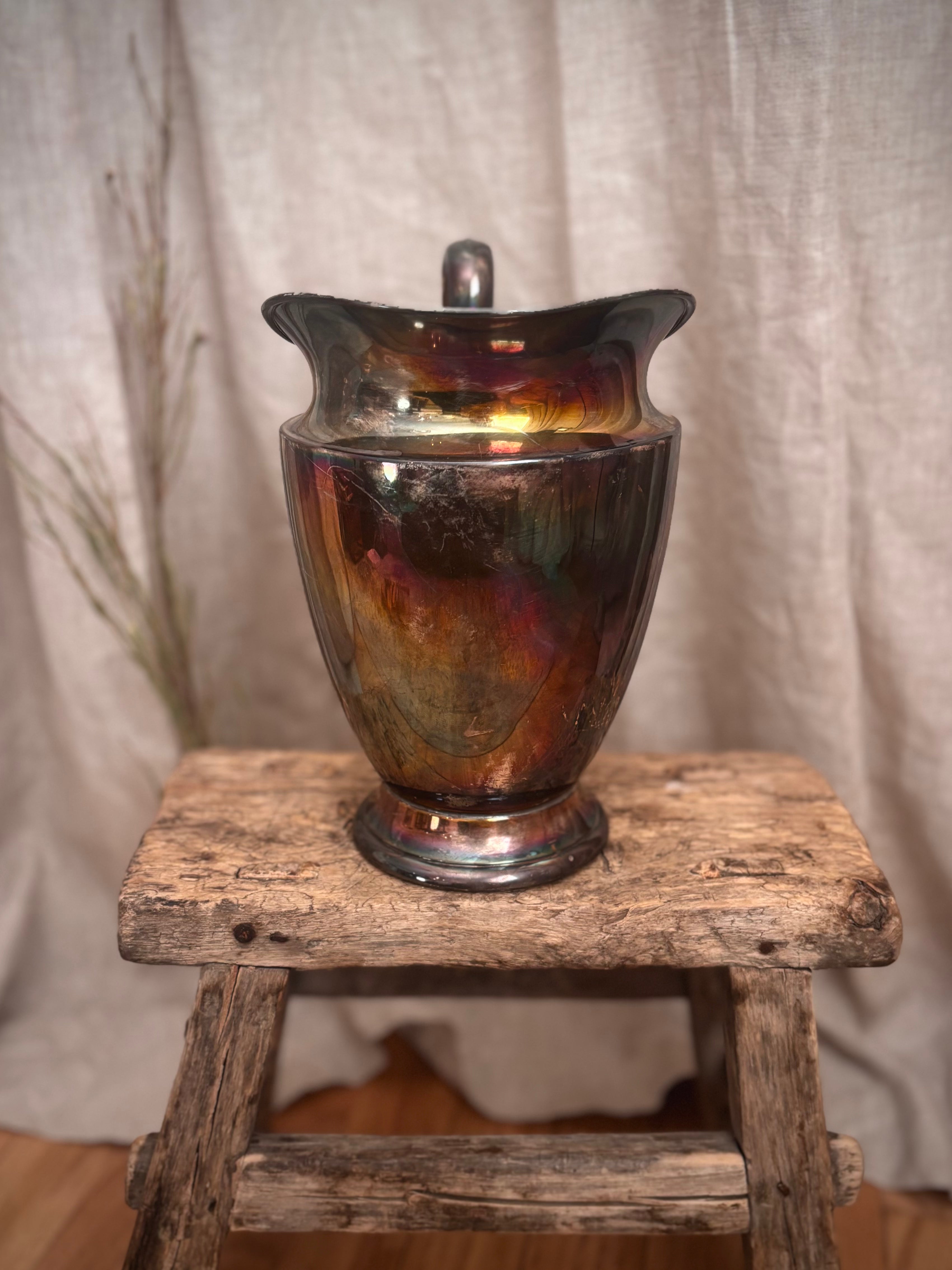 Vintage International Silver Company Silverplate Trophy-Style Pitcher Vase