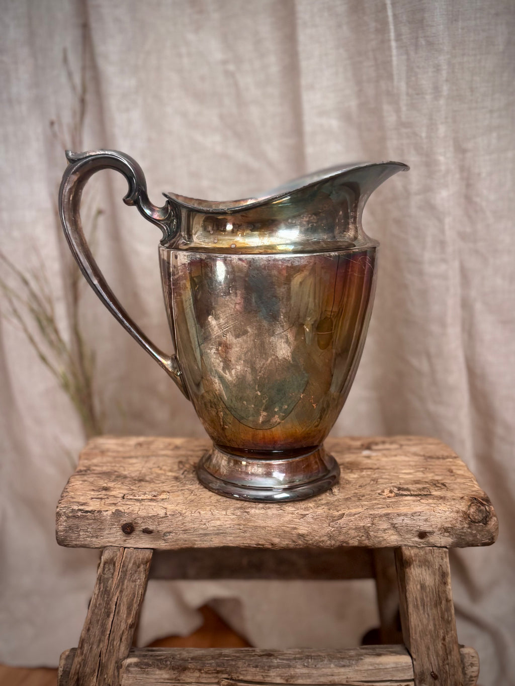 Vintage International Silver Company Silverplate Trophy-Style Pitcher Vase