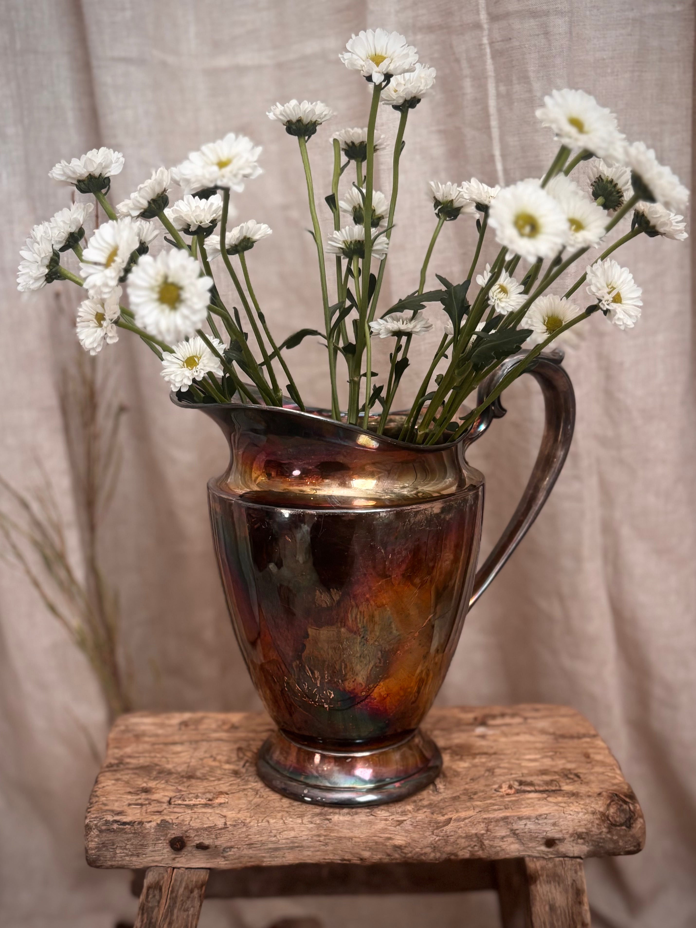 Vintage International Silver Company Silverplate Trophy-Style Pitcher Vase