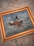 Vintage “Close Company” Oil Painting by David Harlan