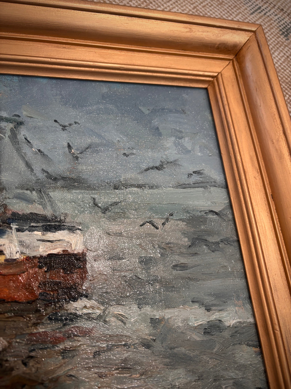 Vintage “Close Company” Oil Painting by David Harlan
