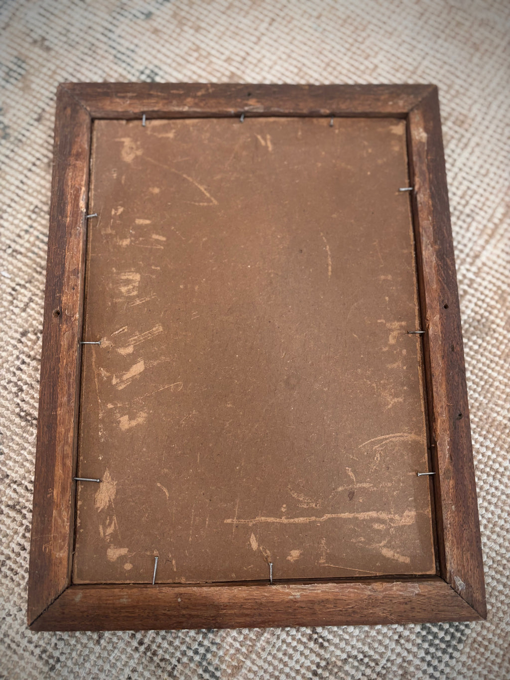 Antique Framed Mountain Path Painting