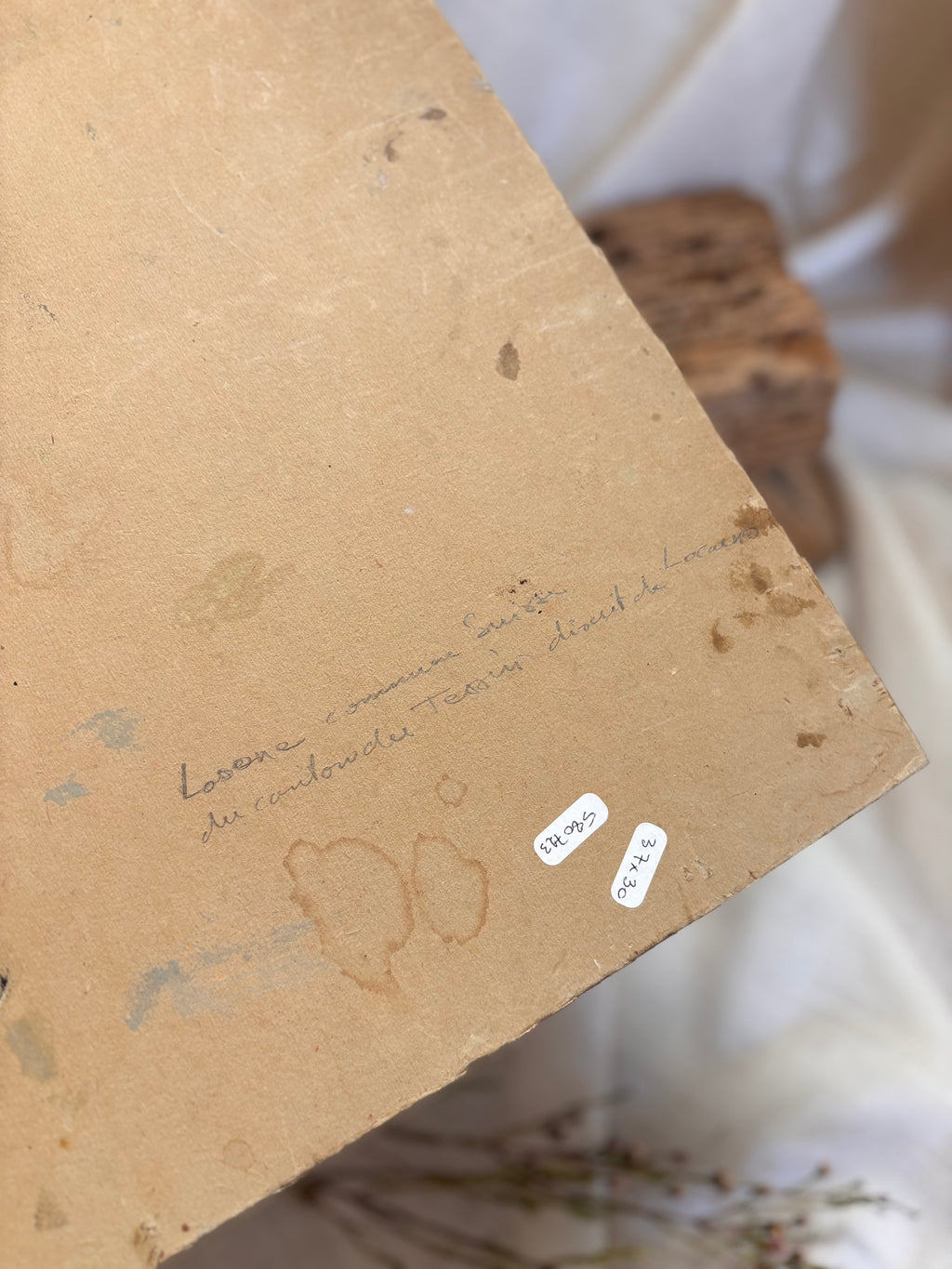 Vintage Swiss Village Oil Painting, Losone