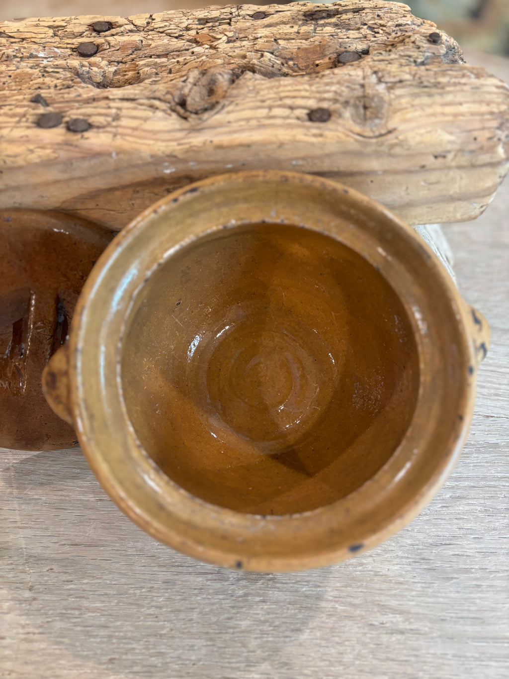 Antique French Advertising Terrine Pot With Lid - Boucherie-Charcuterie