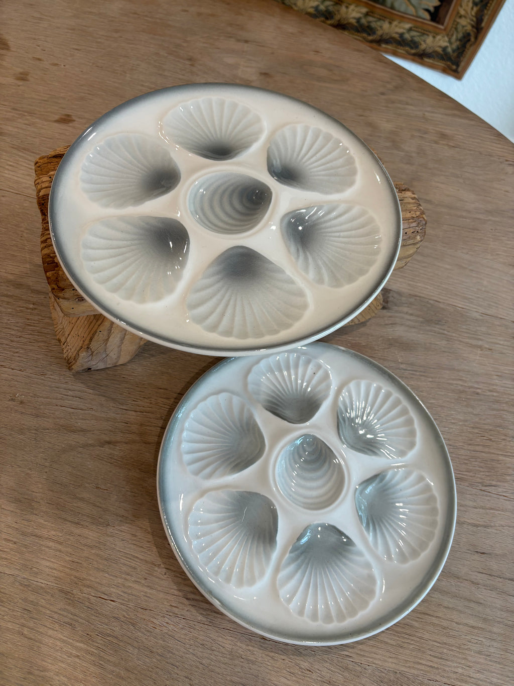 Vintage French Moulin des Loups Oyster Plate