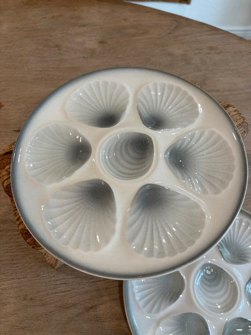Vintage French Moulin des Loups Oyster Plate